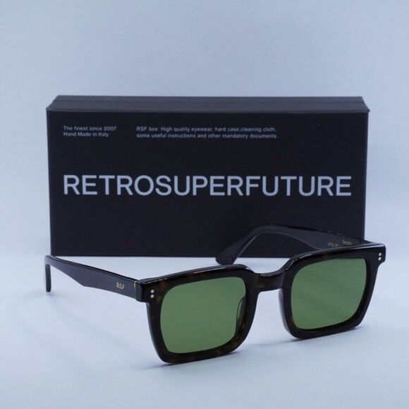 🕶️ New RetroSuperFuture SECOLO 3627 HT6 Sunglasses - Havana Frame, Green Lenses - Picture 10 of 10